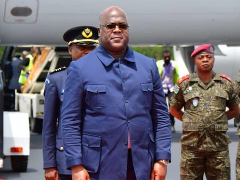 Félix Tshisekedi lors de sa visite à Lubumbashi en février 2020