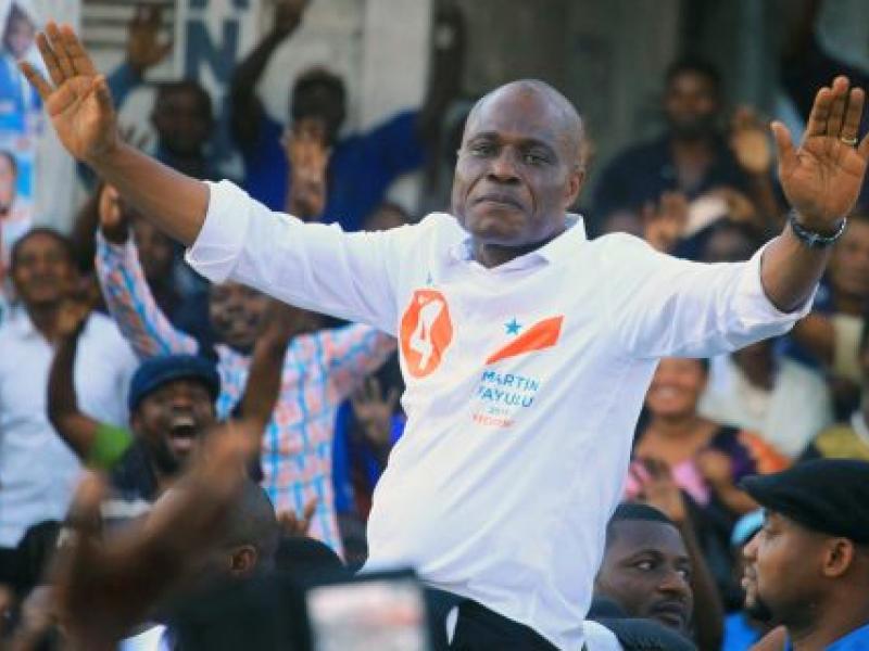 Martin Fayulu lors de la campagne électorale de 2018
