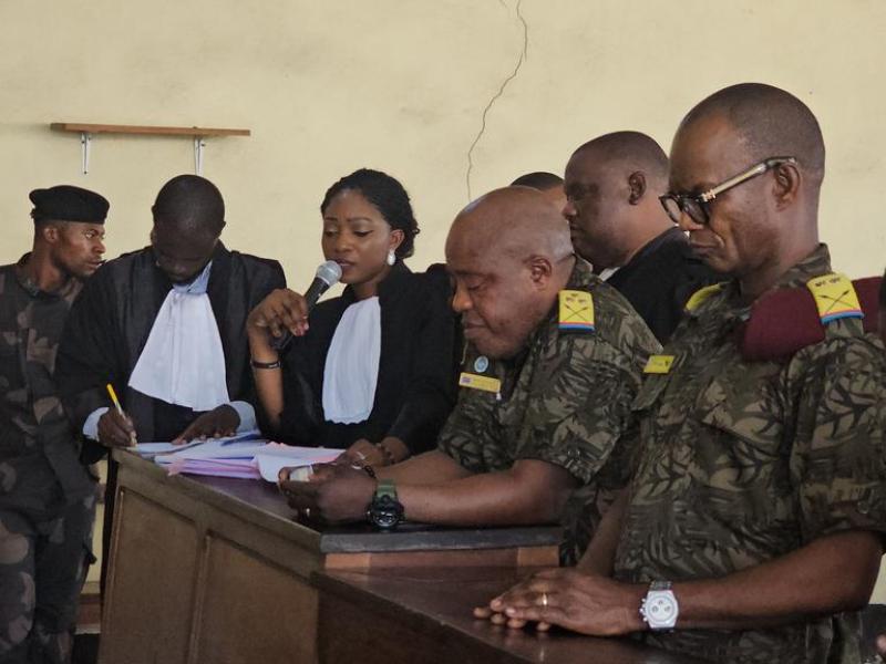 Les prévenus de la répression sanglante du 30 août 2023 comparaissant au Tribunal Militaire du Nord-Kivu garnison de Goma