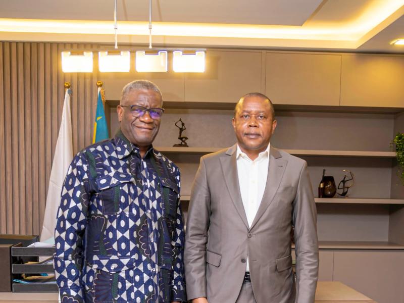 Le Président de la CENI, Denis Kadima et le prix Nobel de la Paix, Denis Mukwege, mardi 03 octobre 2023