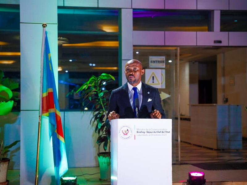 Le ministre des médias, Patrick Muyaya