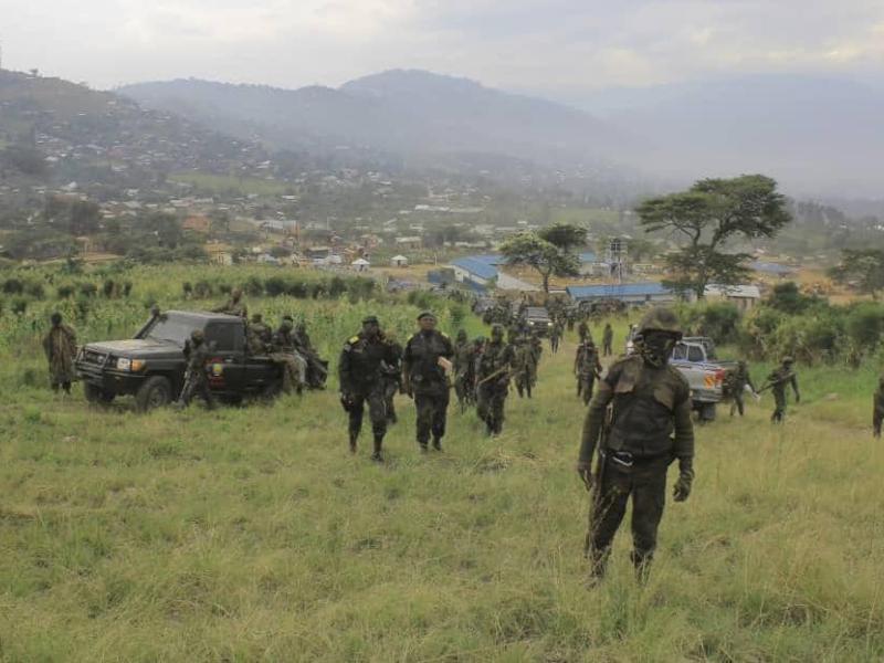 Les FARDC en opération de patrouille dans le village CUGEKI