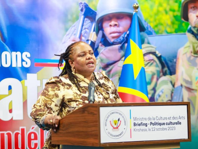 la ministre de la Culture, Arts et Patrimoine, Catherine Katungu Furaha