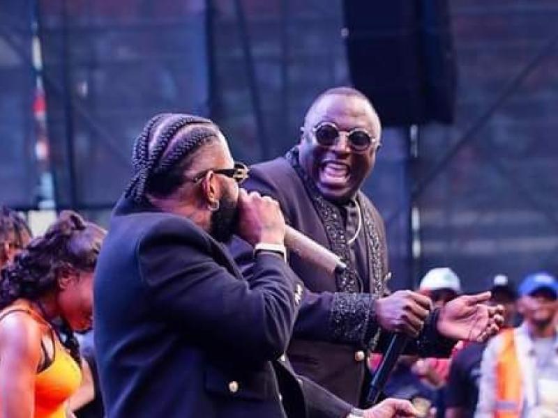 Ferré Gola et Celeo Scram lors du méga concert déroulé le 24 juin 2023 au stade des martyrs de Kinshasa. [Photo d'illustration]