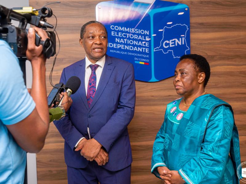 une délégation du Mécanisme national de suivi de l'accord cadre d'Addis-Abeba conduite par son coordonnateur, le Professeur Alphonse NTUMBA LUABA LUMU.