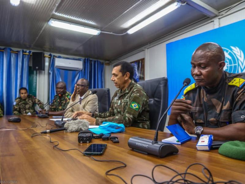 Les FARDC et la MONUSCO lors d'une conférence de presse conjointe [photo d'illustration]