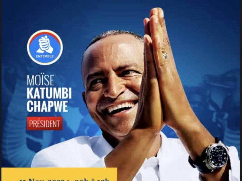 Visuel de la présentation du programme quinquennal de Moïse Katumbi