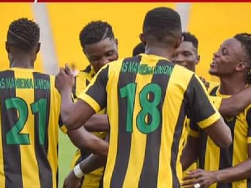 Les joueurs de l'AS Maniema Union en pleine célébration d'un but. [Photo d'illustration]