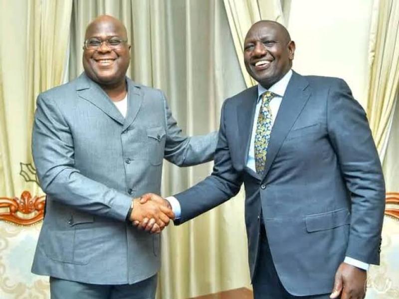 Le président Félix Tshisekedi et le président kényan William Ruto