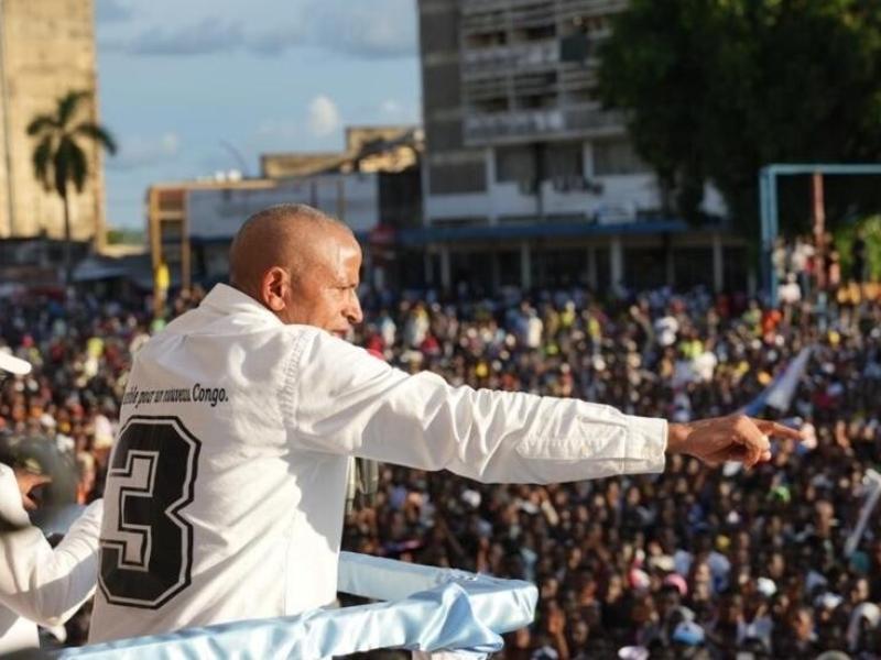 Moïse Katumbi lors de son meeting à Kisangani