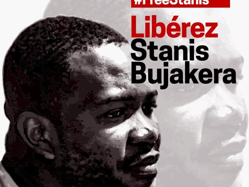 Affiche de campagne pour la libération de Stanys Bujakera