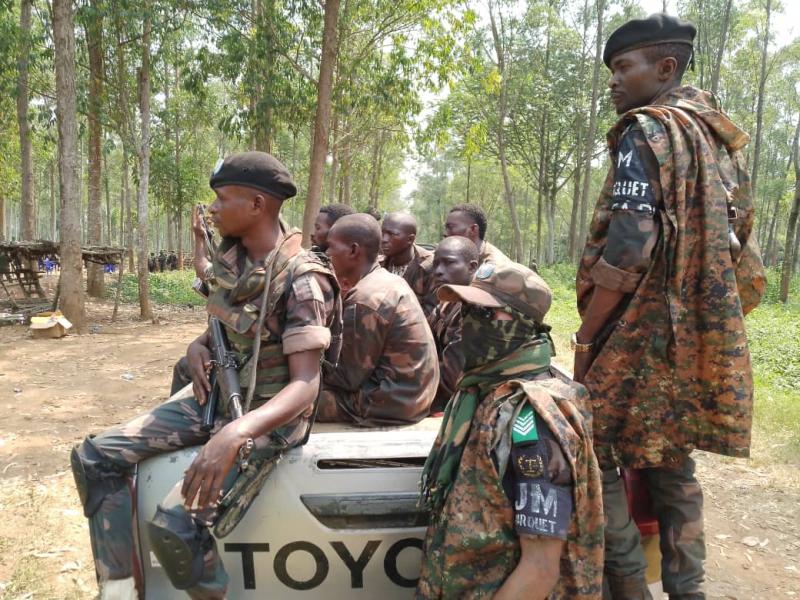 Quelques militaires FARDC présumés meurtriers de quatre civils à Mangina arrêtés.