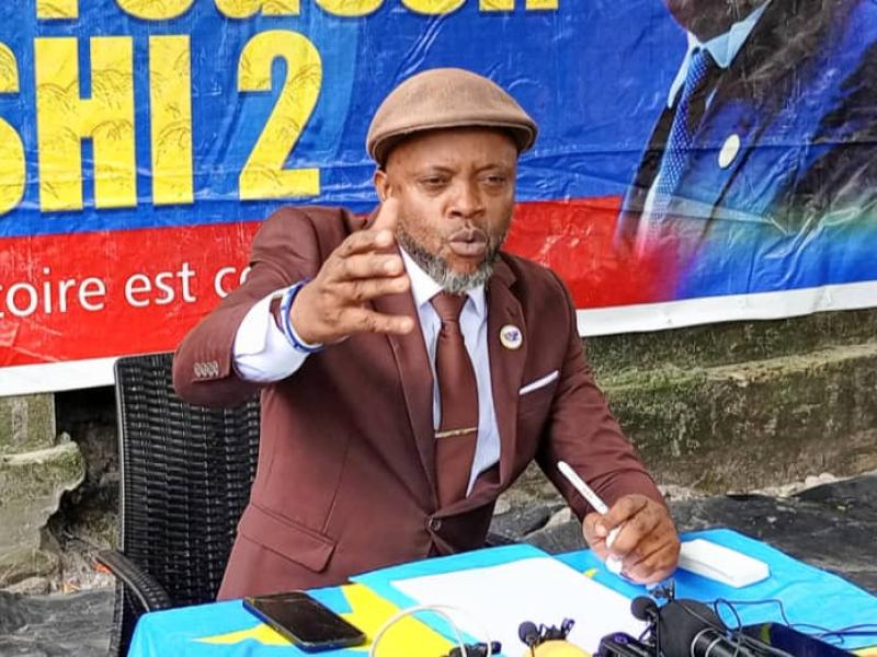 Fils Mukoko au cours d'un point de presse [ Photo d'illustration].