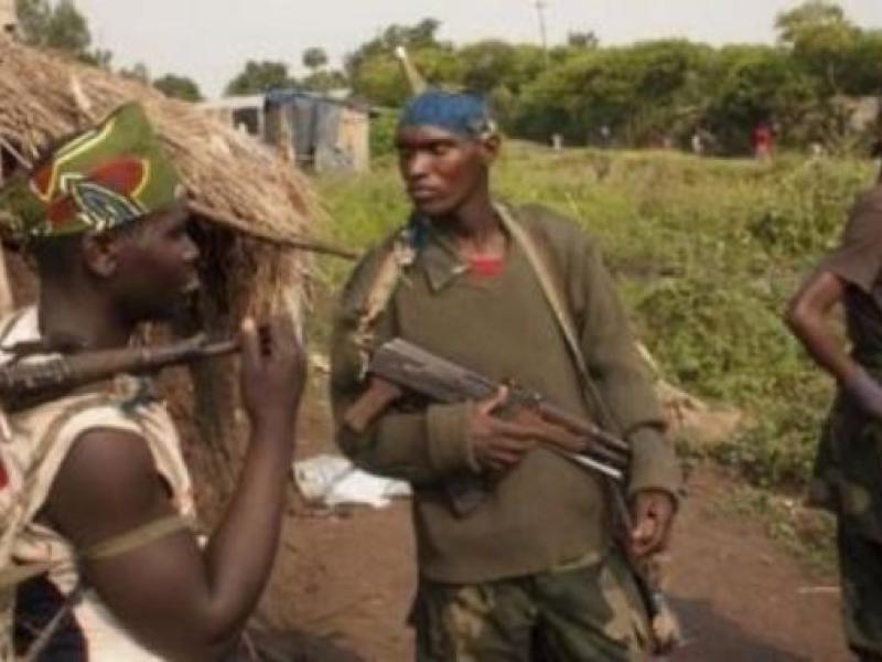 Des miliciens des groupes armés opérant dans l'Est de la RDC.