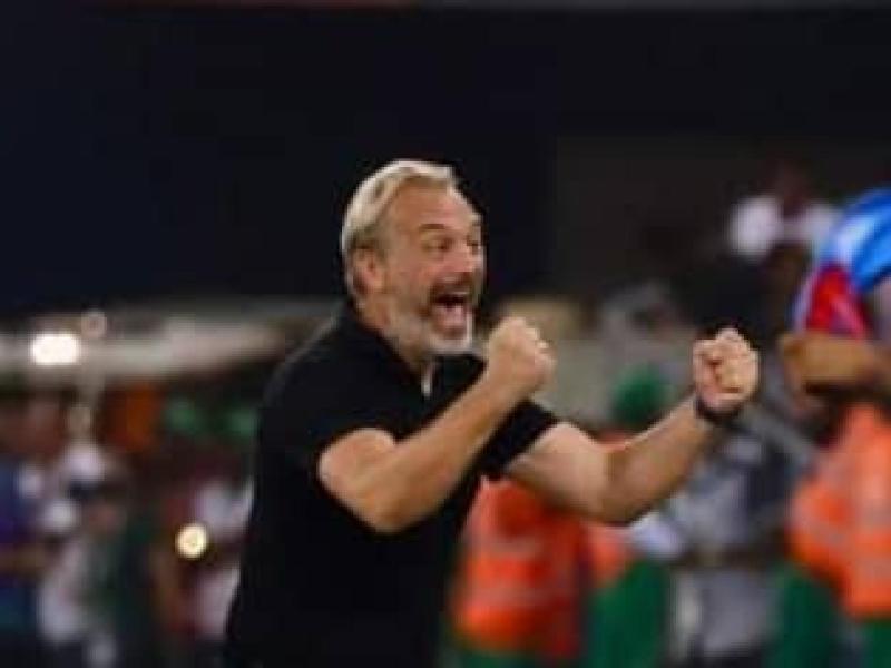 Le sélectionneur national de la RDC, Sébastien Desabre en pleine célébration d'un but. [Photo d'illustration].