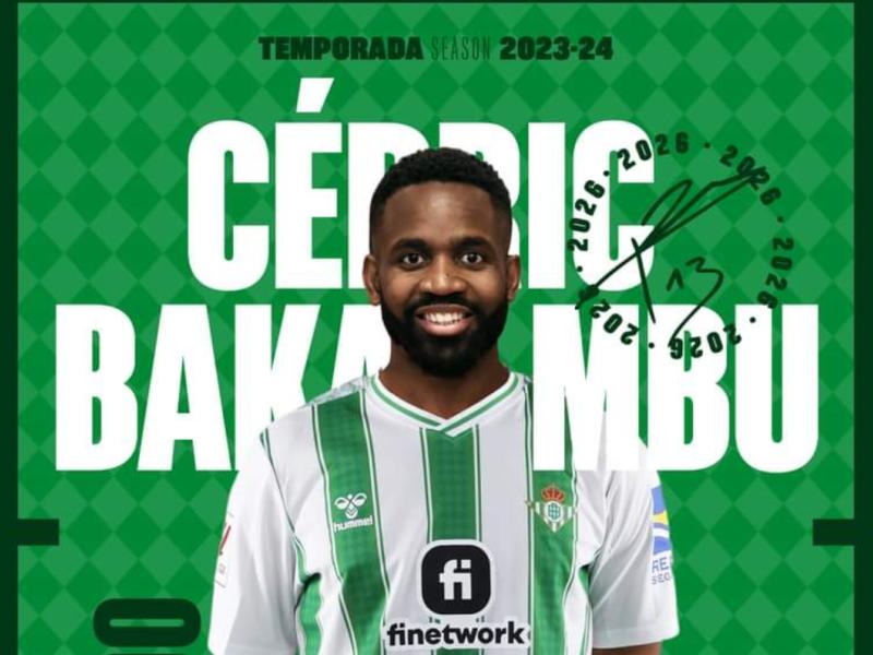 Affiche officielle de l'annonce de Cédrick Bakambu à Real Betis