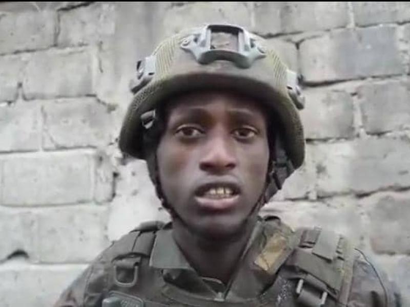 Ndayabaje Abuba, un militaire rwandais capturé par les FARDC, combattant aux côtés du M23 au Nord-Kivu, dans l'Est de la RDC