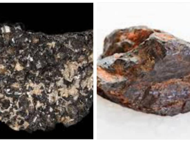 De gauche à droite, l'étain et le tantale.