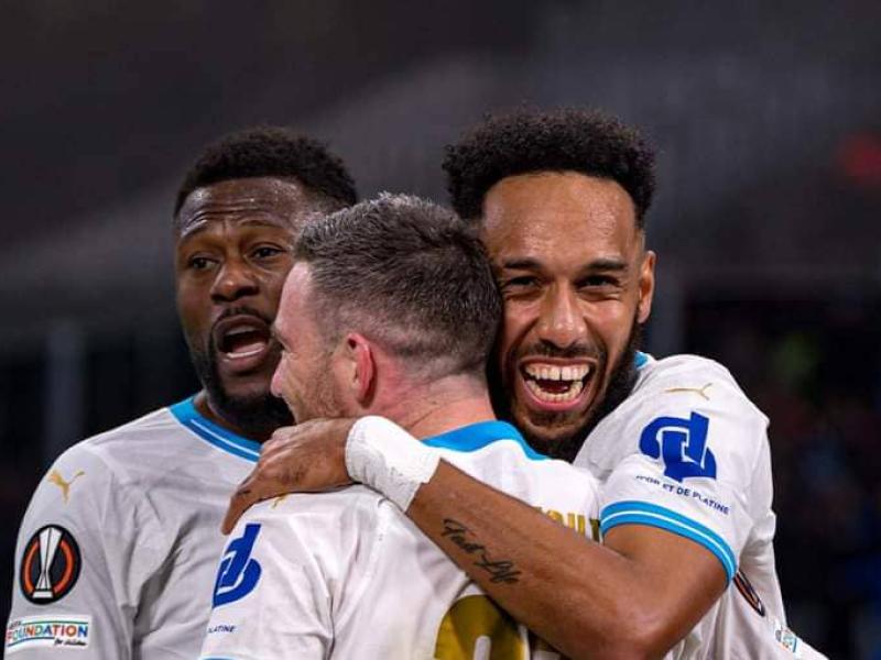 Mbemba, Veretout et Aubameyang en pleine célébration. [Photo d'illustration]