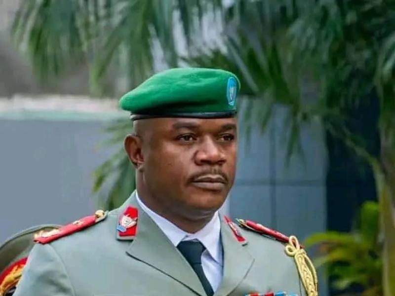 Le général -major Chicko Tshitambue , chef des opérations militaires sur l'axe Rwindi dans le Nord-Kivu