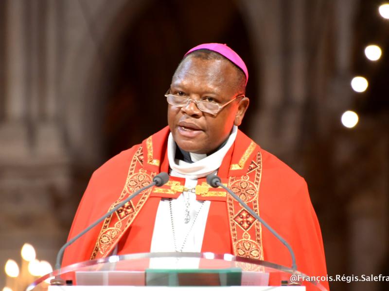 Le cardinal Fridolin Ambongo, archevêque métropolitain de la ville de Kinshasa