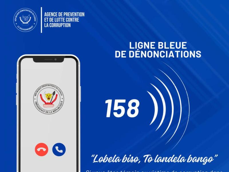 Affiche de l'APLC utilisée dans le cadre de la sensibilisation pour les dénonciations de corruption