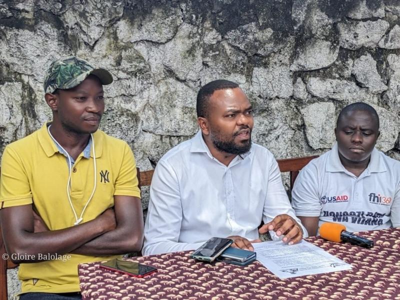 Le conseil urbain de la jeunesse de Goma lors d'un point de presse [photo d'illustration