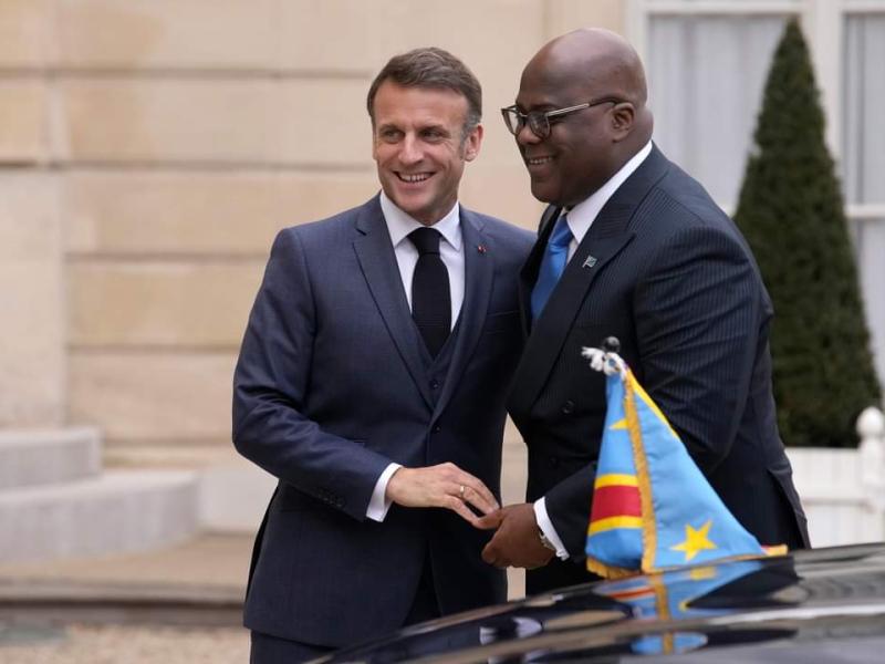 Tête-à-tête entre les Présidents Félix Antoine Tshisekedi et Emmanuel Macron au Palais de l'Elysée