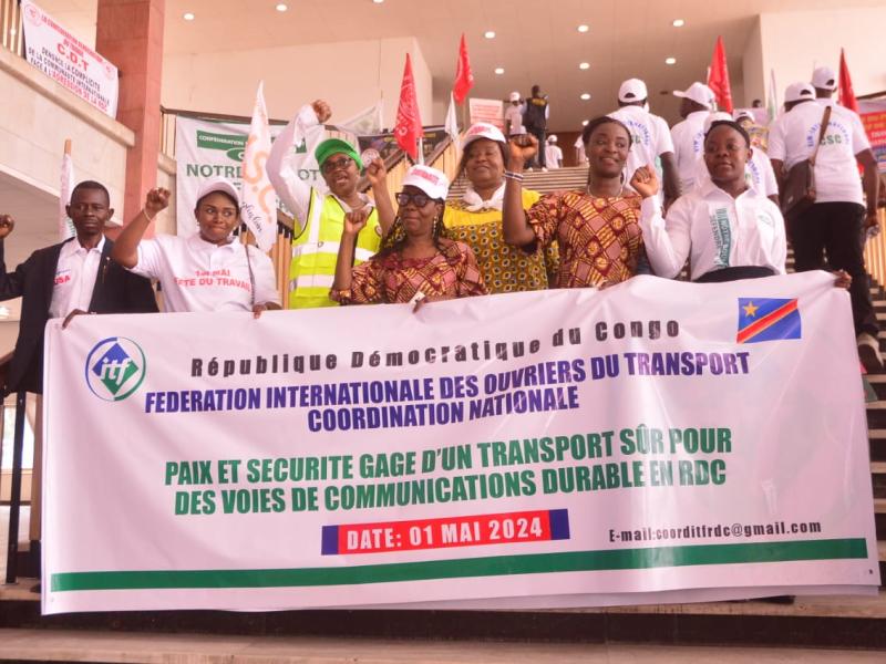 Les membres de la Fédération Internationale  des ouvriers du Transport en RDC