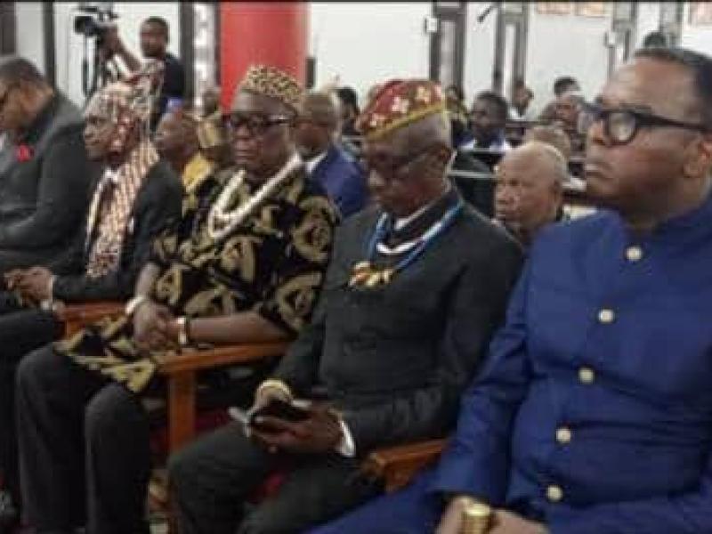 Quelques membres de l'Asbl NCGK dans une messe d'action de grâce à Kinshasa/Gombe, en hommage aux victimes de la guerre d'agression de la RDC par le Rwanda