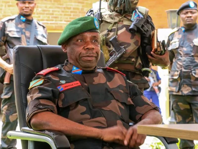 Le gouverneur militaire ad intérim de la province du Nord Kivu, le général major Peter Cirimwami