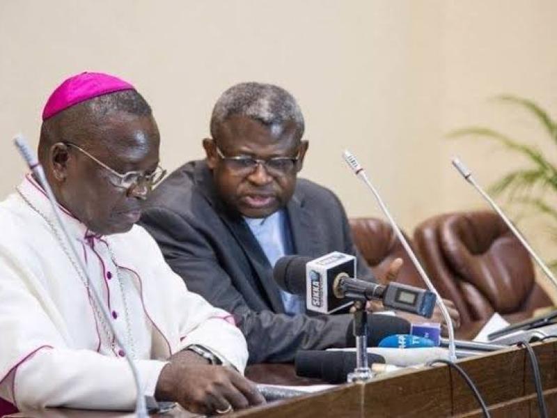 Le Président de la CENCO, Mgr Marcel Utembi et Mgr Donatien N'shole, secrétaire général [ Photo d'illustration]