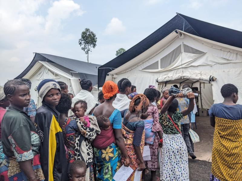Les déplacés qui viennent recevoir les soins médicaux sur le site de Rusayo 3 [photo d'illustration]