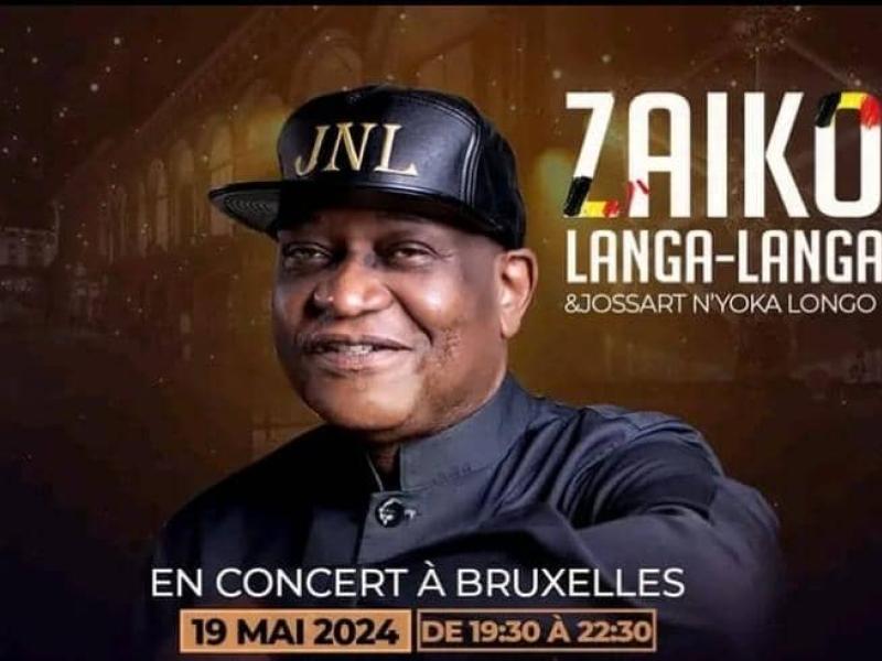 Affiche du concert de l'artiste, Jossart Nyoka Longo, prévu le 19 mai à Bruxelles 