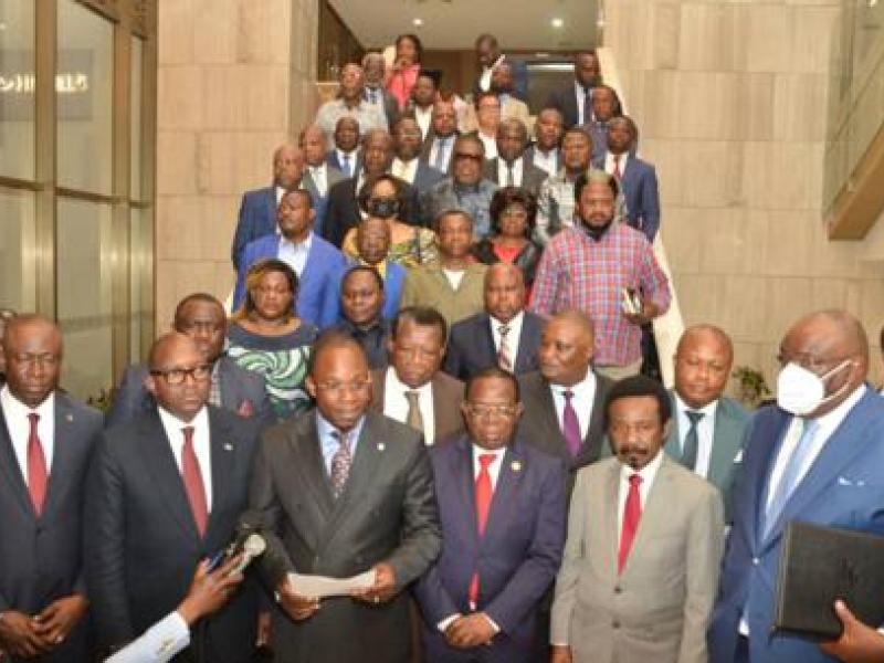 Les membres de l'Union sacrée à l'issue d'une réunion [ Photo d'illustration]