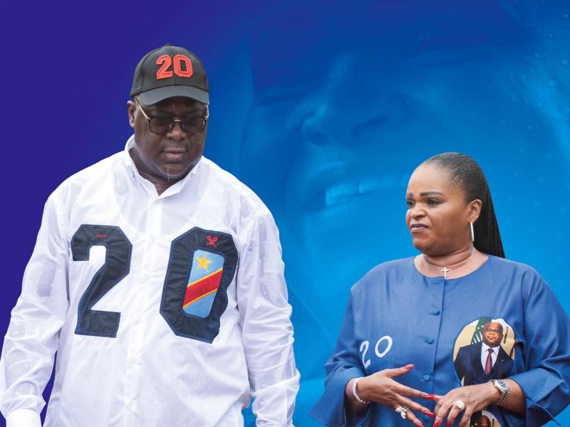 Le Chef de l'État, Félix-Antoine Tshisekedi et la sénatrice Carole Agito. [Photo d'illustration]