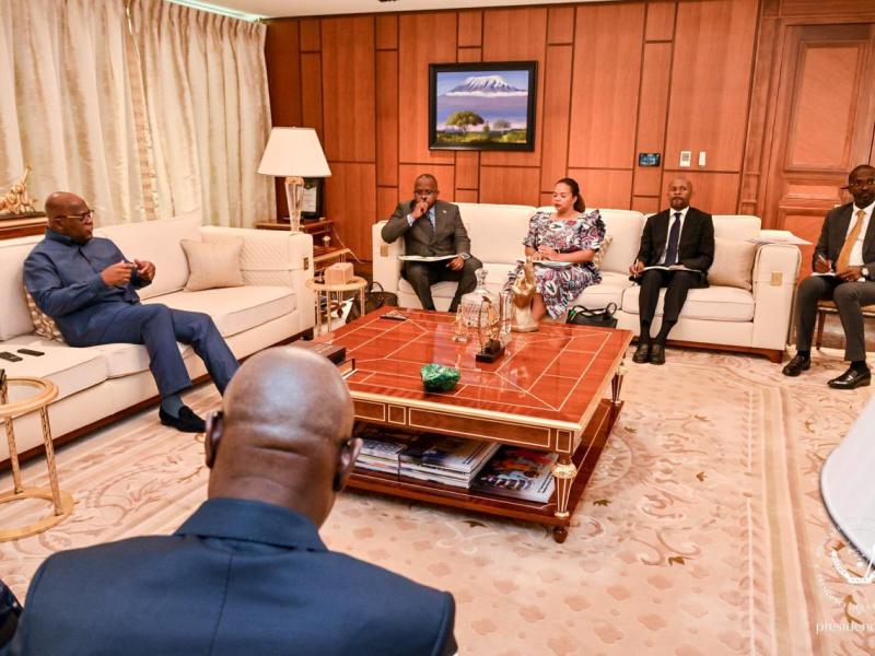 Le chef de l'État Félix Tshisekedi lors de la réunion stratégique sur la situation sécuritaire dans l'Est, vendredi 05 juillet 2024