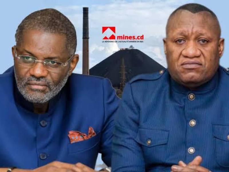 De gauche à droite : Placide Nkala, Directeur général de la Gécamines, et Jules Alingete, Inspecteur général chef de service de l'IGF