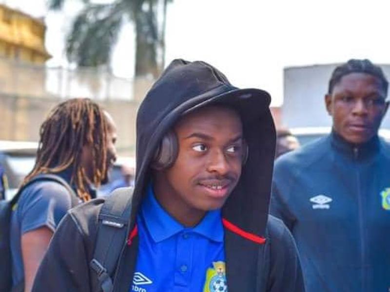 Noah Sadiki sous les couleurs de la RDC à Kinshasa.