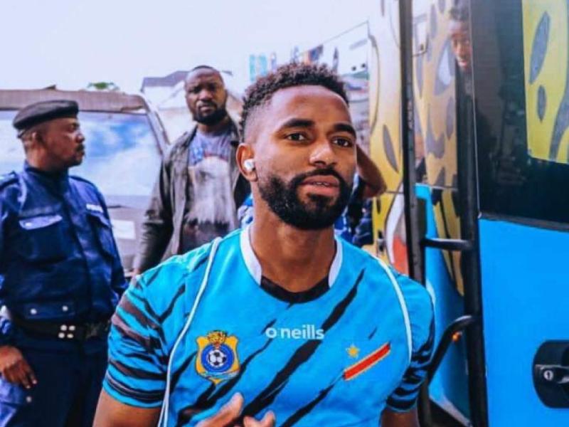 Vital Nsimba, lors d'une séance d'entraînement de l'équipe nationale de la RDC à Kinshasa.