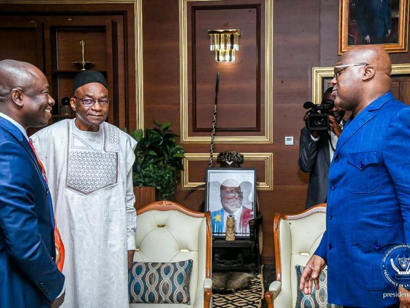 Une délégation de l'international social chez le Chef de l'État Félix Tshisekedi, à la Cité de l'Union Africaine, lundi 26 août 2024