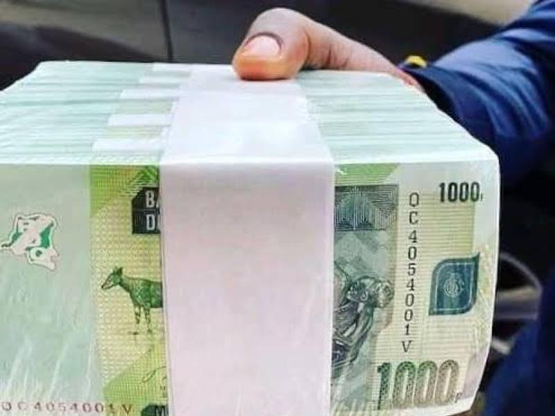 Quelques billets de 10.000 francs congolais en provenance de la Banque Centrale du Congo. [Photo d'illustration]