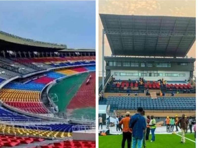 Le stade des martyrs (à gauche) et le stade Tata Raphaël (à droite). [Photo d'illustration]