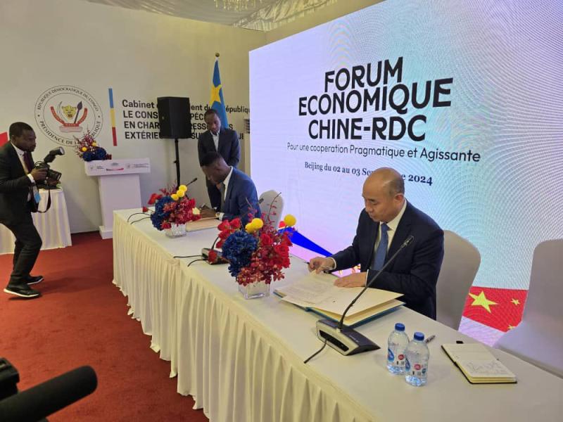 Signature de l'accord entre la RDC et la Chine
