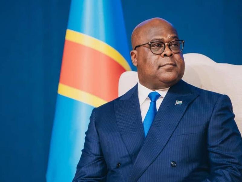 Le chef de l'État Félix Antoine Tshisekedi lors de l'ouverture de la XIII édition de l'Expo Béton