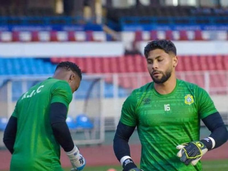 Les deux gardiens des Léopards, Lionel Mpasi et Dimitry Bertaud, en pleine séance d'entraînement, au Stade des Martyrs. [Photo d'illustration]