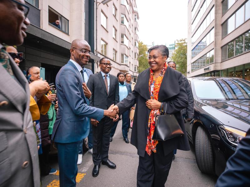 Arrivée de la Première Ministre Judith Suminwa Tuluka  à Bruxelles