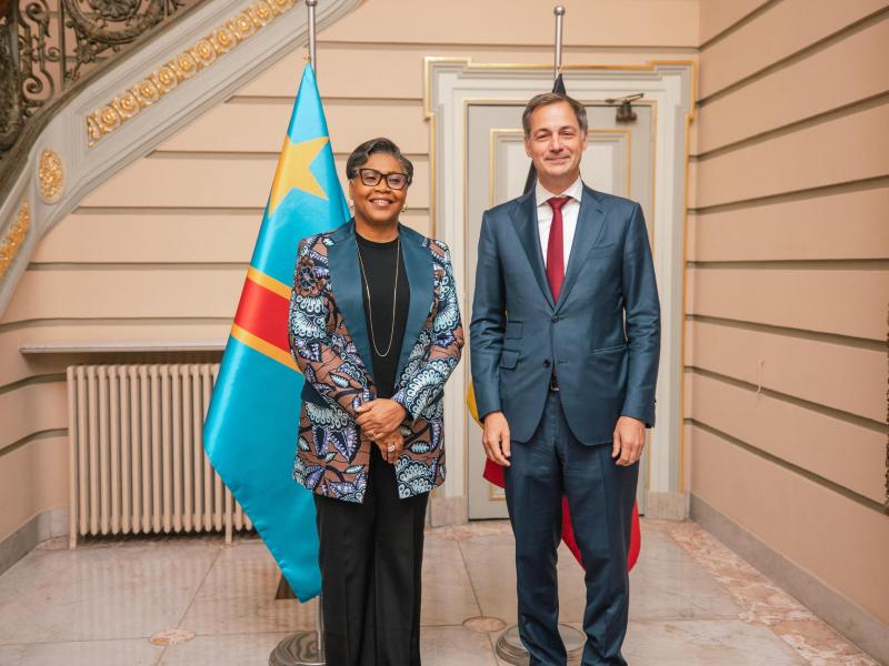La Première ministre Judith Suminwa et son homologue belge Alexandre de Croo à Bruxelles