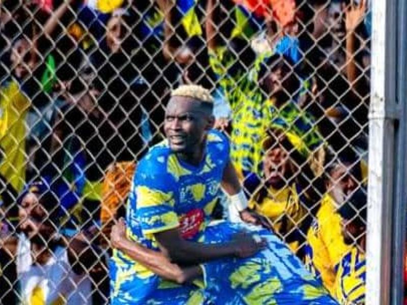 Deux joueurs de Lupopo en pleine célébration d'un but. [Photo d'illustration]