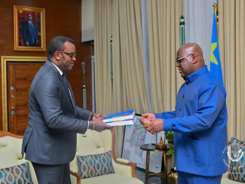 Le VPM J.P Lihau et le Chef de l'Etat Félix Antoine Tshisekedi